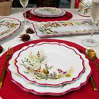 Certified International Christmas Gatherings 4-pc. Earthenware Salad Plate