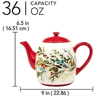 Certified International Christmas Gatherings Teapot