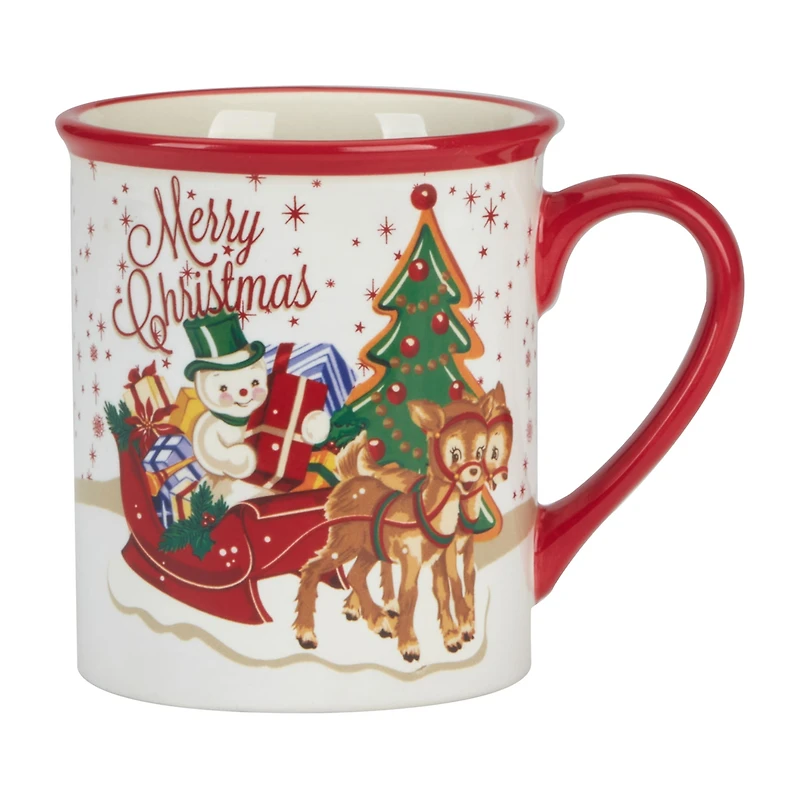Certified International Santa's Retro 4-pc. Coffee Mug