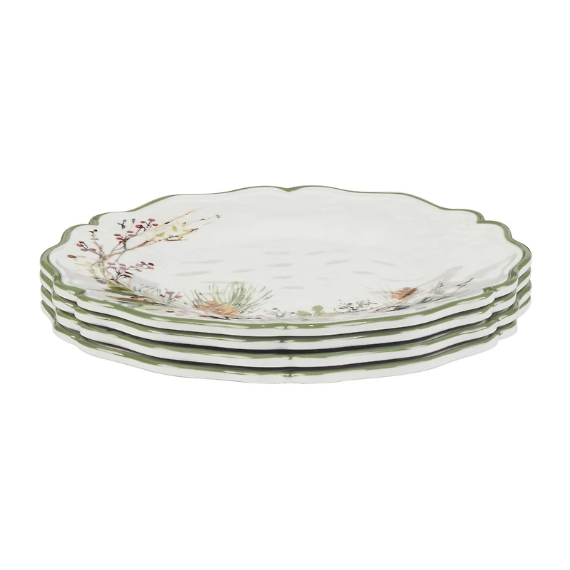 Certified International Winter Forest 4-pc. Melamine Salad Plate