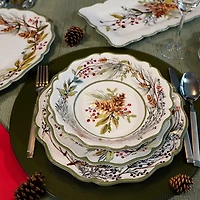 Certified International Winter's Forest 12-pc. Melamine Dinnerware Set