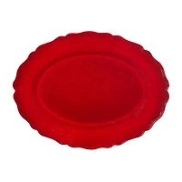 Certified International Red Crackle Serving Platter