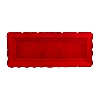 Certified International Red Crackle Serving Platter