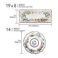 Certified International Christmas Gatherings 2-pc. Melamine Chip + Dip Set