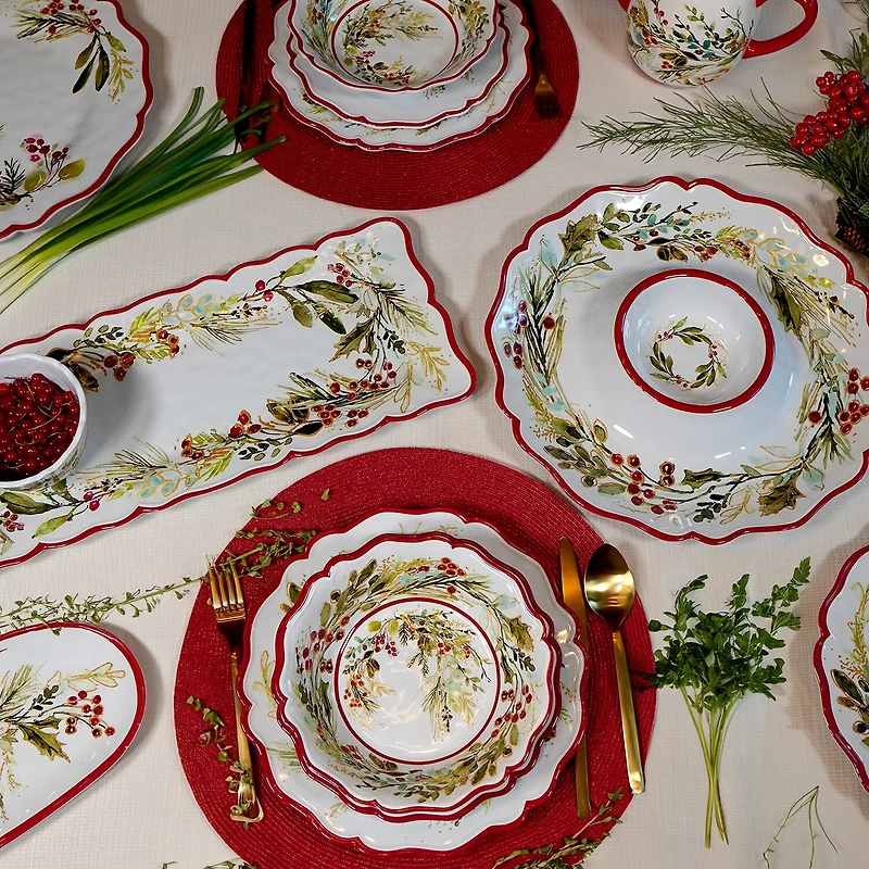 Certified International Christmas Gatherings 2-pc. Melamine Chip + Dip Set