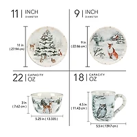 Certified International Winter's Frost 16-pc. Earthenware Dinnerware Set
