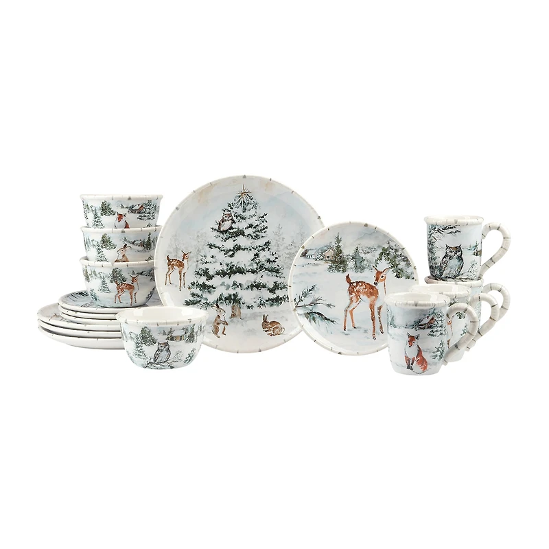 Certified International Winter's Frost 16-pc. Earthenware Dinnerware Set