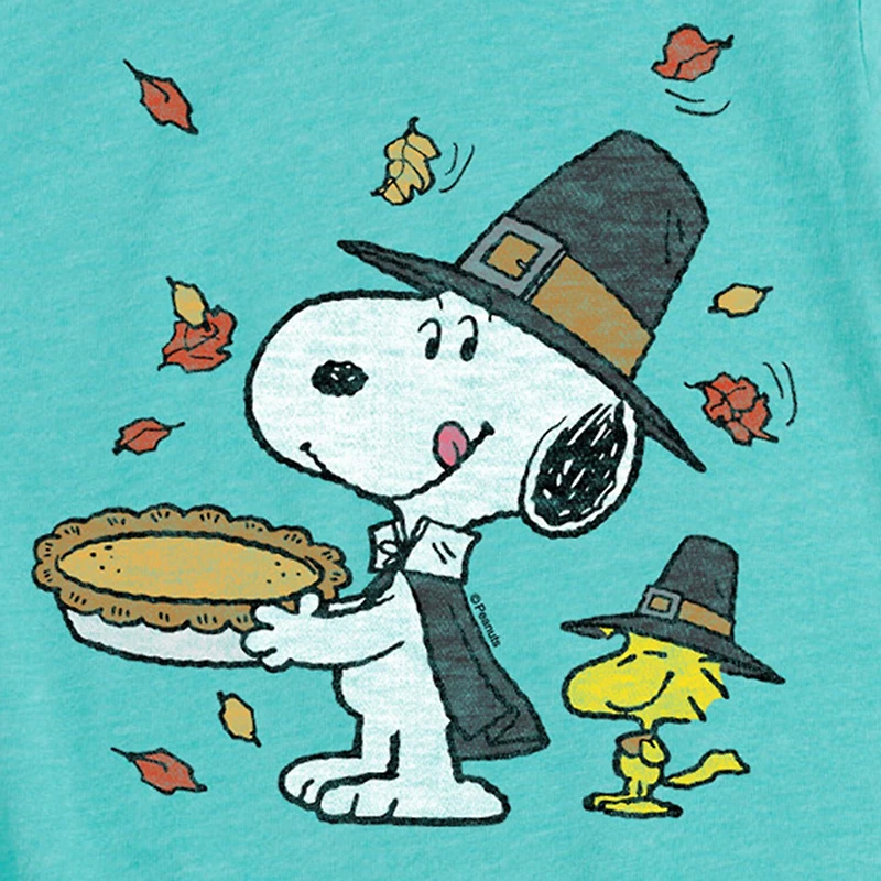 Little & Big Kid Girls Crew Neck Short Sleeve Regular Fit Snoopy Graphic T-Shirt