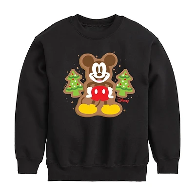 Disney Collection Boys Crew Neck Long Sleeve Mickey Mouse Sweatshirt