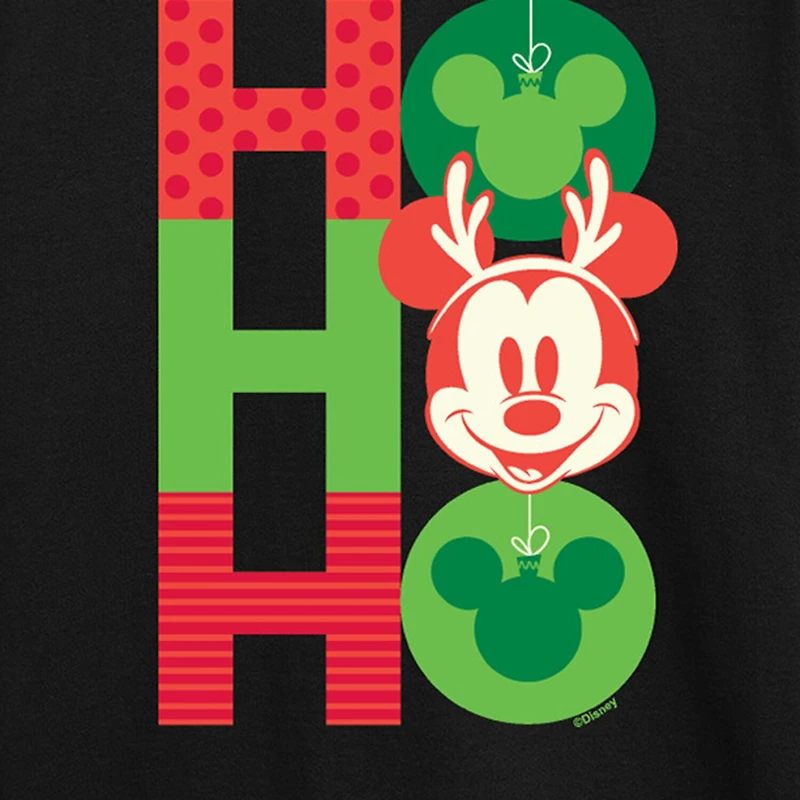 Disney Collection Boys Crew Neck Long Sleeve Regular Fit Mickey Mouse Graphic T-Shirt