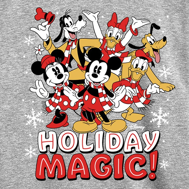 Disney Collection Boys Crew Neck Long Sleeve Regular Fit Mickey and Friends Mouse Graphic T-Shirt