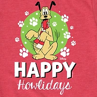 Disney Collection Boys Crew Neck Short Sleeve Regular Fit Pluto Graphic T-Shirt