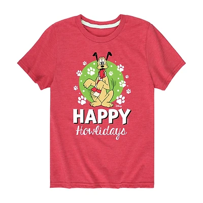 Disney Collection Boys Crew Neck Short Sleeve Regular Fit Pluto Graphic T-Shirt