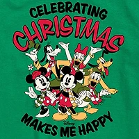 Disney Collection Boys Crew Neck Short Sleeve Regular Fit Mickey and Friends Graphic T-Shirt