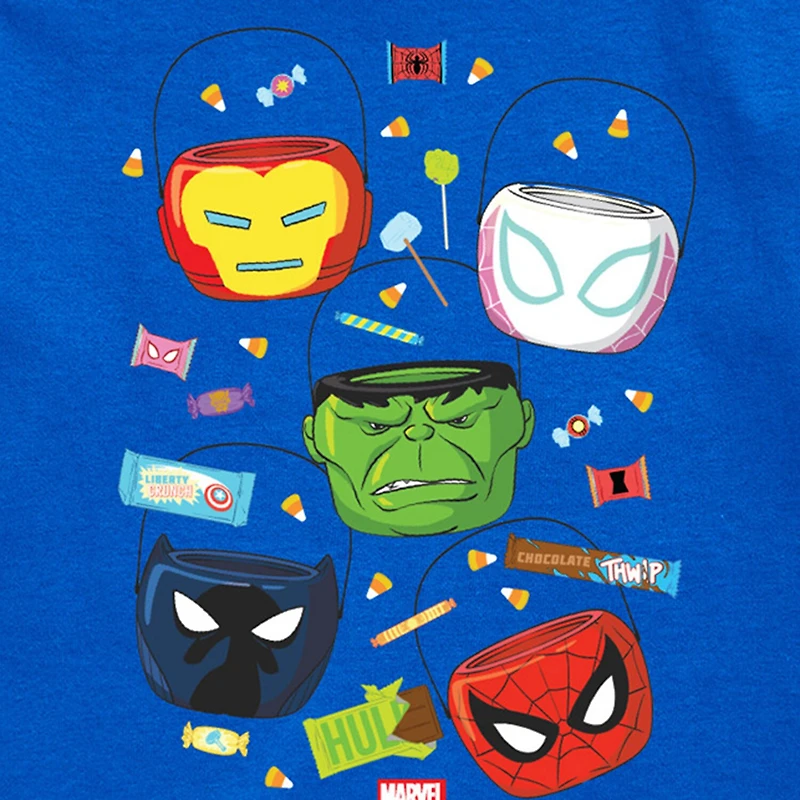 Disney Collection Boys Crew Neck Short Sleeve Regular Fit Marvel Graphic T-Shirt
