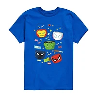 Disney Collection Boys Crew Neck Short Sleeve Regular Fit Marvel Graphic T-Shirt