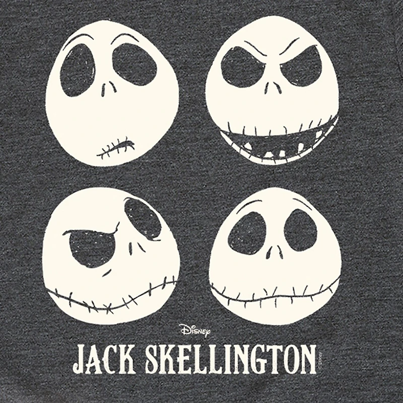 Disney Collection Boys Crew Neck Short Sleeve Regular Fit Nightmare Before Christmas Graphic T-Shirt