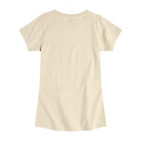 Disney Collection Girls Round Neck Short Sleeve Regular Fit Marvel Graphic T-Shirt