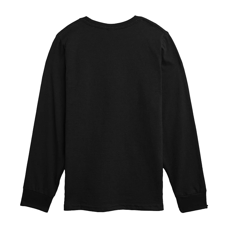 Disney Collection Boys Crew Neck Long Sleeve Regular Fit Spiderman Graphic T-Shirt