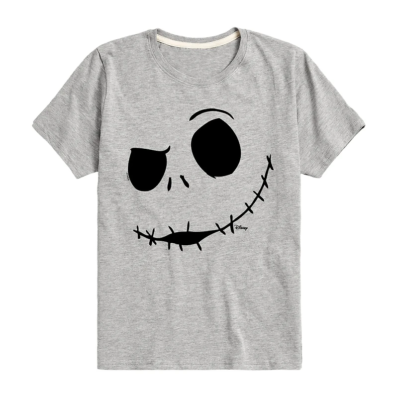 Disney Collection Boys Crew Neck Short Sleeve Regular Fit Nightmare Before Christmas Graphic T-Shirt