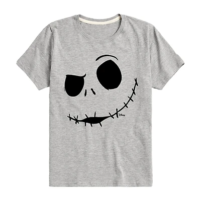 Disney Collection Boys Crew Neck Short Sleeve Regular Fit Nightmare Before Christmas Graphic T-Shirt