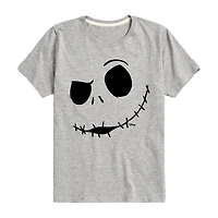 Disney Collection Boys Crew Neck Short Sleeve Regular Fit Nightmare Before Christmas Graphic T-Shirt
