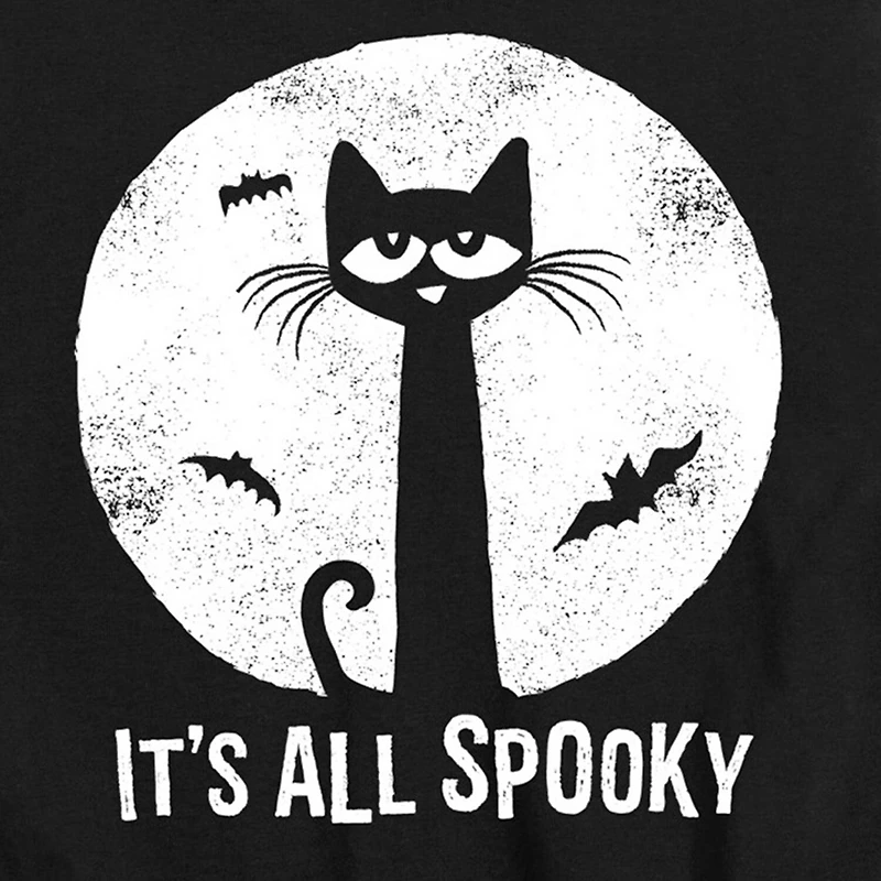 It'S All Spooky Halloween Little & Big Kid Boys Crew Neck Short Sleeve Regular Fit Pete the Cat Graphic T-Shirt
