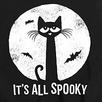 It'S All Spooky Halloween Little & Big Kid Boys Crew Neck Short Sleeve Regular Fit Pete the Cat Graphic T-Shirt