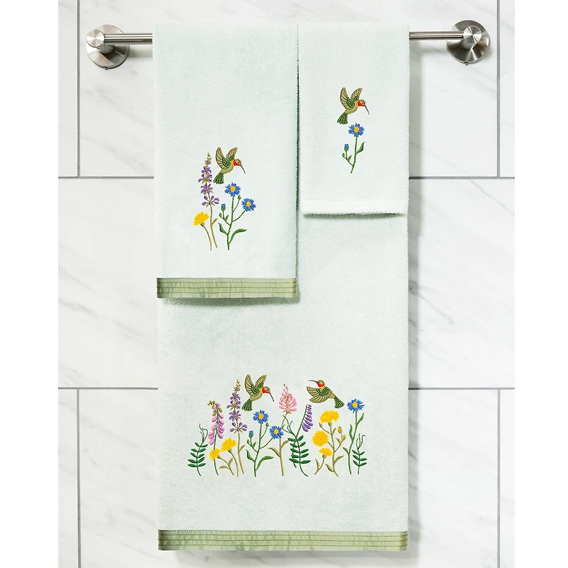 Linum Home Textiles Hada 2-pc. Embellished Fingertip Towel