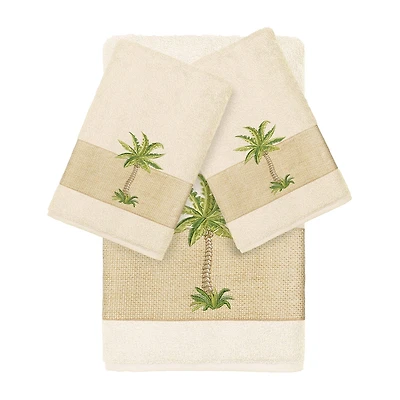 Linum Home Textiles Colton Embellished -pc. Bath Towel Set