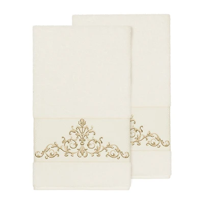 Linum Home Textiles Scarlet Embellished -pc. Bath Towel Set