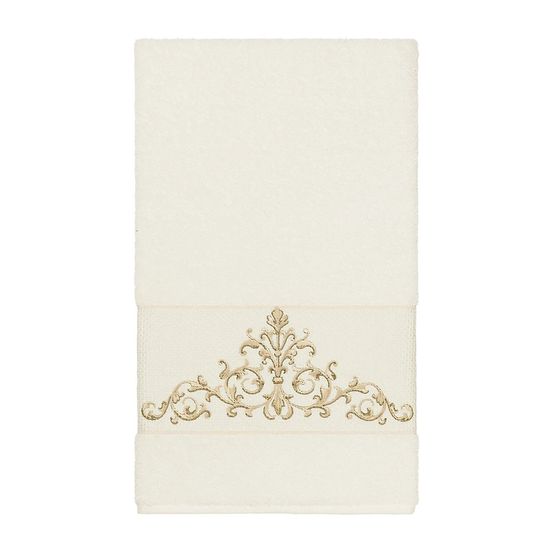 Linum Home Textiles Scarlet Embellished Scroll Bath Towel
