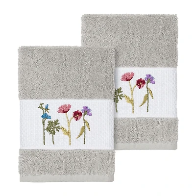 Linum Home Textiles Serenity 2-pc. Embellished Washcloth