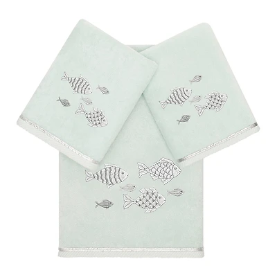 Linum Home Textiles Figi Embellished -pc. Bath Towel Set