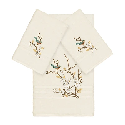 Linum Home Textiles Springtime Embellished -pc. Bath Towel Set