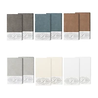 Linum Home Textiles Monica Silver Embellished 2-pc. Bath Towel Set
