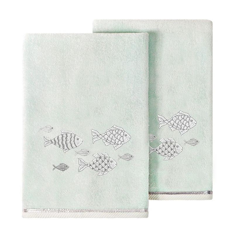 Linum Home Textiles Figi Embellished -pc. Bath Towel Set