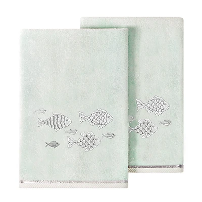 Linum Home Textiles Figi Embellished -pc. Bath Towel Set
