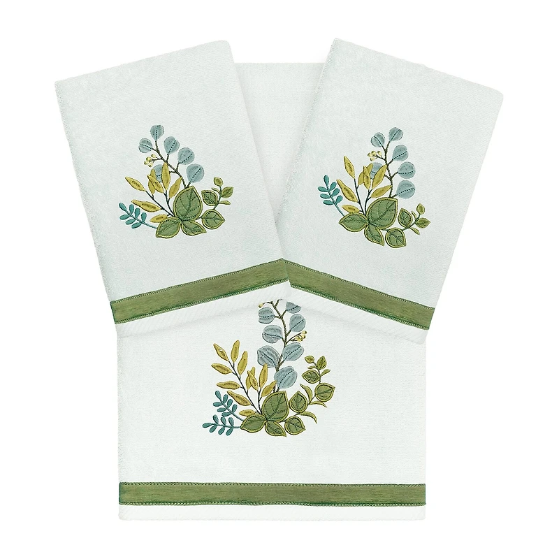 Linum Home Textiles Botanica Embellished -pc. Bath Towel Set
