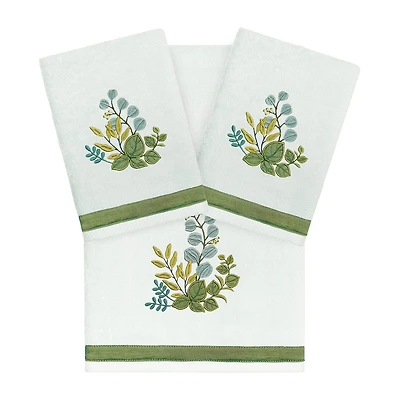 Linum Home Textiles Botanica Embellished -pc. Bath Towel Set