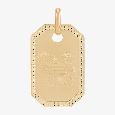 Mens 10K Gold Dog Tag Pendant