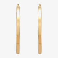 Bonded Brilliance Womens 14K Gold Bonded With Sterling Silver 45mm Hoop Earrings