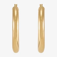 Bonded Brilliance Womens 14K Gold Bonded With Sterling Silver 30mm Hoop Earrings