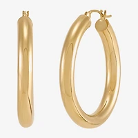 Bonded Brilliance Womens 14K Gold Bonded With Sterling Silver 30mm Hoop Earrings