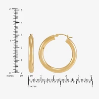 Bonded Brilliance Womens 14K Gold Bonded With Sterling Silver 30mm Hoop Earrings