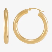 Bonded Brilliance Womens 14K Gold Bonded With Sterling Silver 30mm Hoop Earrings