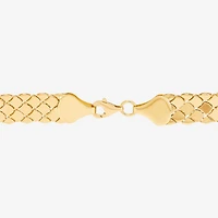 Made in Italy Womens 14K Gold 7.25 Inch Hollow Snake Chain Bracelet