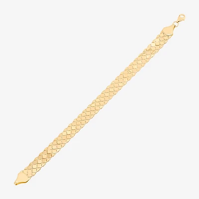 Made in Italy Womens 14K Gold 7.25 Inch Hollow Snake Chain Bracelet