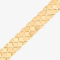 Made in Italy Womens 14K Gold 7.25 Inch Hollow Snake Chain Bracelet