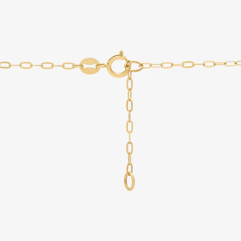 Gold Addiction Womens 10K Gold 17 Inch Paperclip Chain Necklace